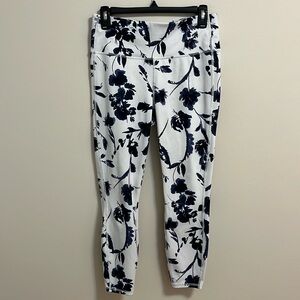 Athleta leggings size medium multicolor floral print pattern workout athleisure